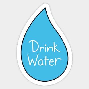 Drink Water Motivational Water Droplet 1 Sticker